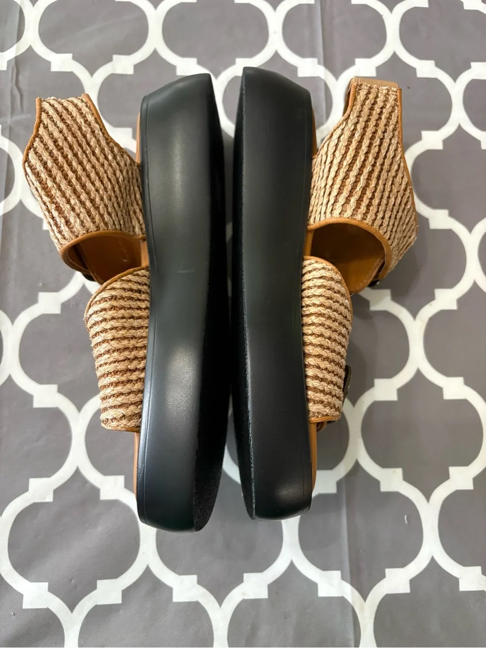 Free People Mandi Weave Raffia Platform Sandals